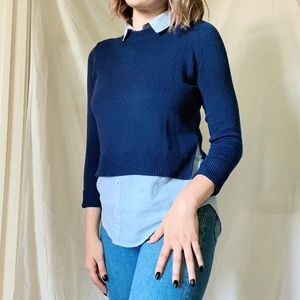 Button Up Layered Sweater